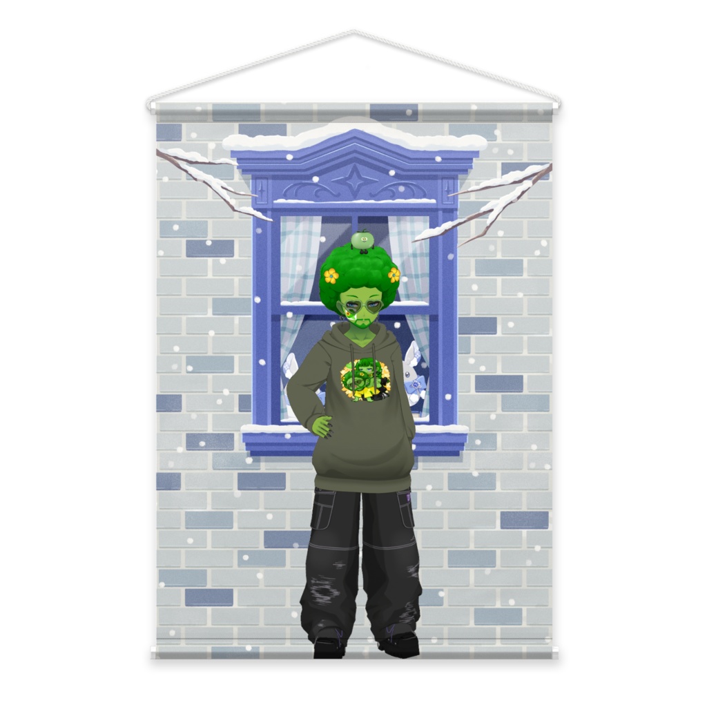 【土畑ブロｯ】12月冬コーデ-タペストリー-G0898