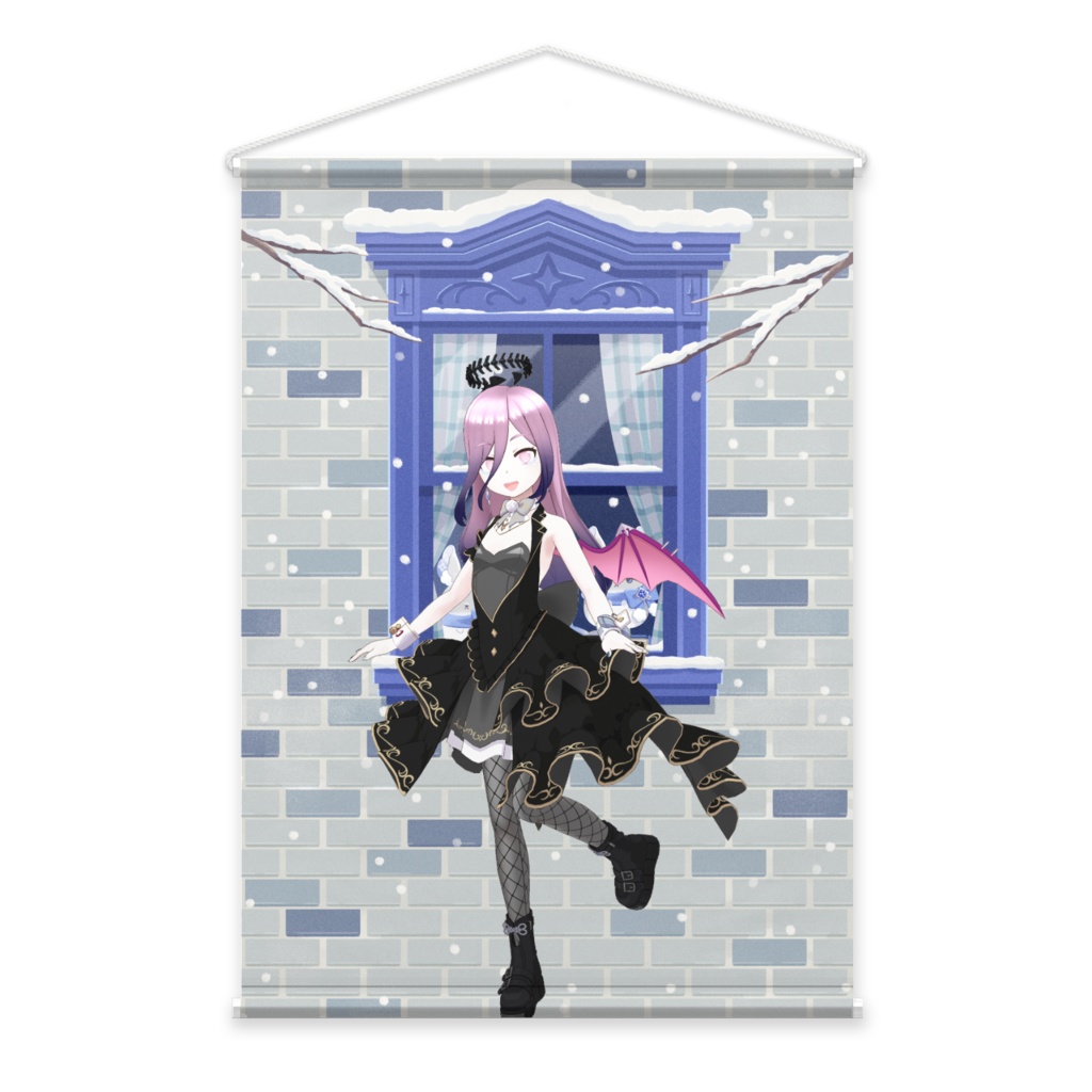 【夕方の虹】12月冬コーデ-タペストリー-G1058