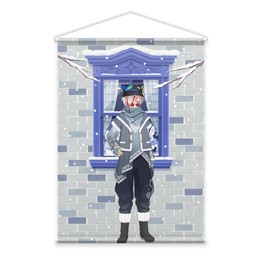 【夕凪一琉】12月冬コーデ-タペストリー-G1057