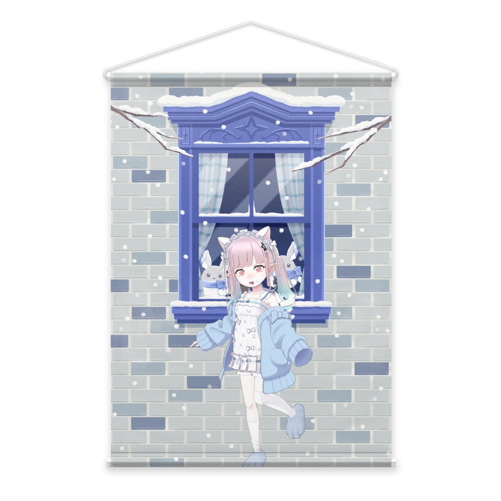 【夜夜 よ る だ】12月冬コーデ-タペストリー-G1040