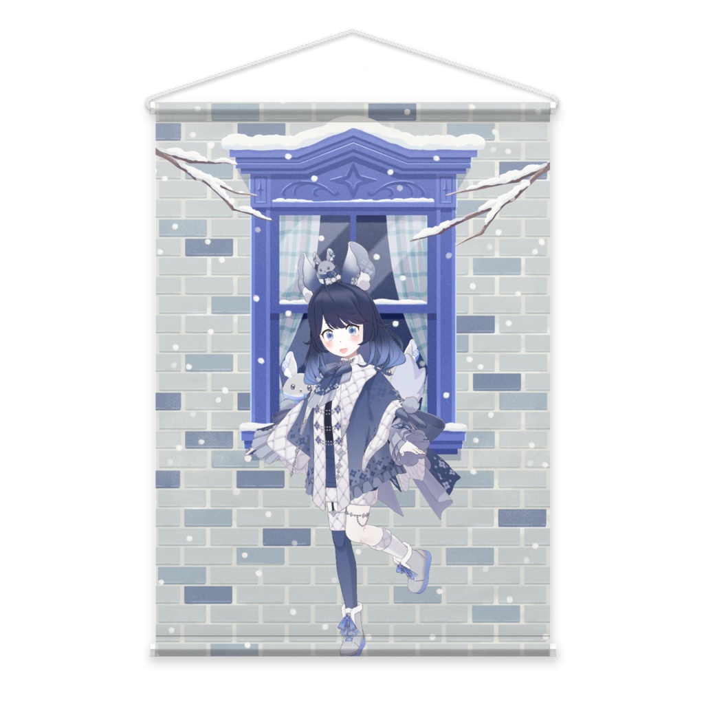 【夜月 あい】12月冬コーデ-タペストリー-G1031