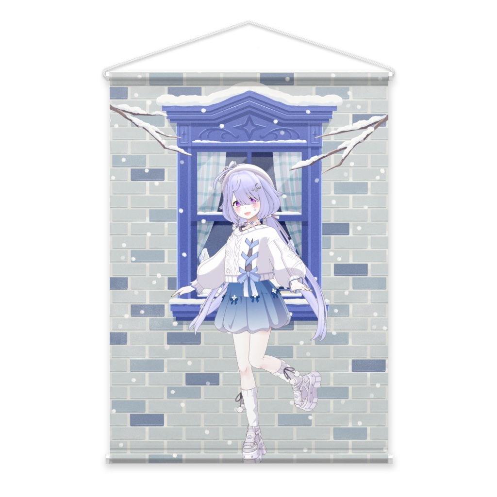 【夜月ハナ】12月冬コーデ-タペストリー-G1032