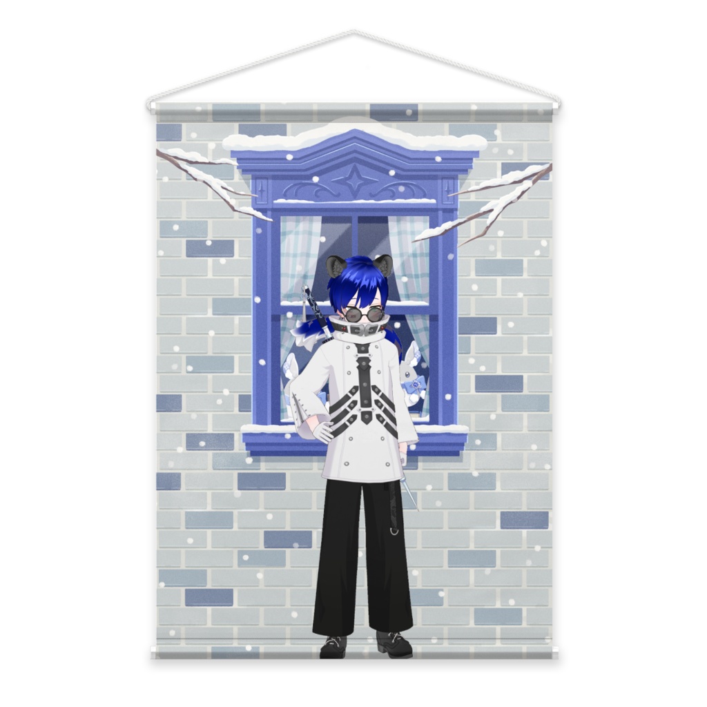 【夜輝】12月冬コーデ-タペストリー-G1029