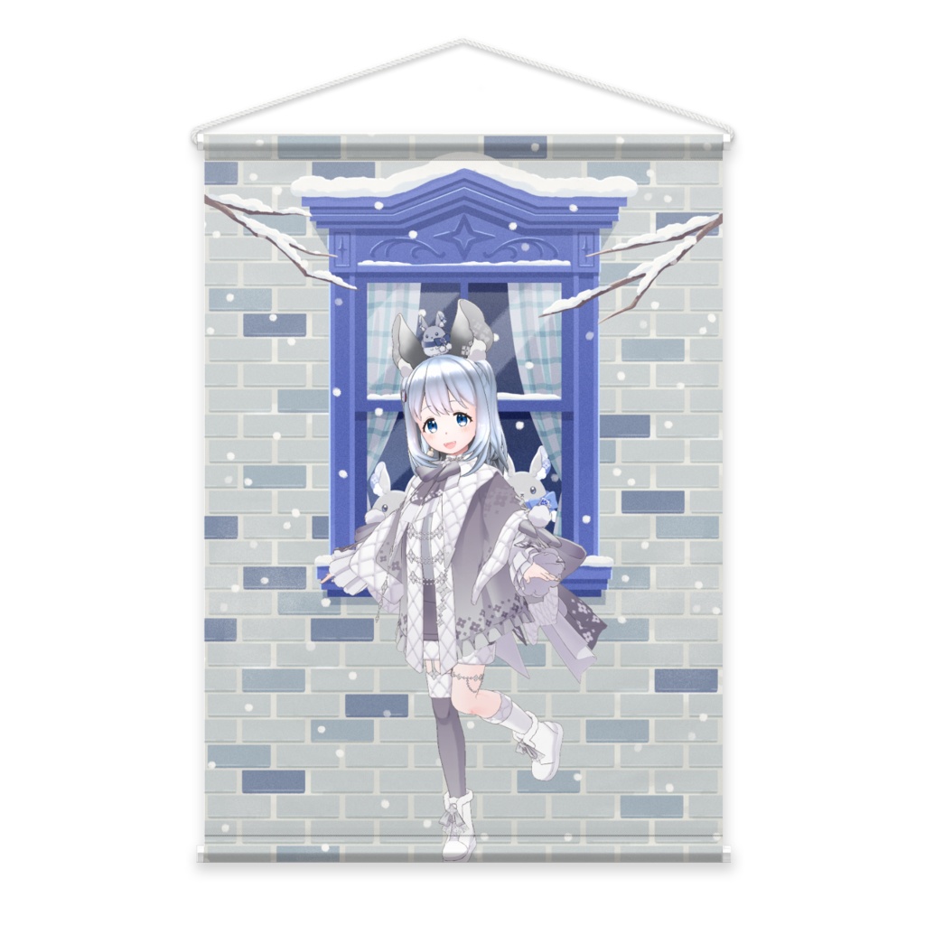 【夢実ちよ】12月冬コーデ-タペストリー-G1017