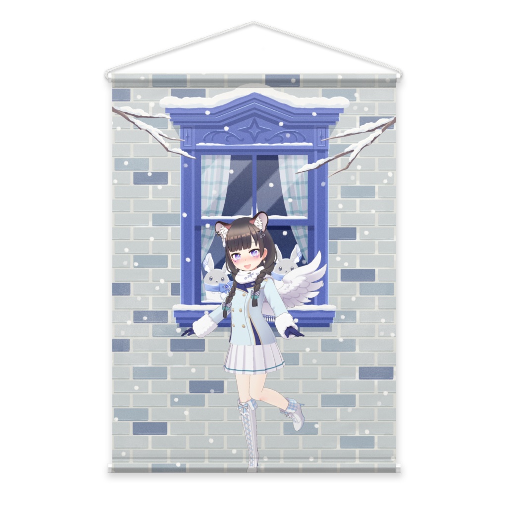 【夢宮むう】12月冬コーデ-タペストリー-G1014