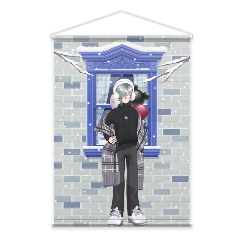 【夢甘音たくま】12月冬コーデ-タペストリー-G1013