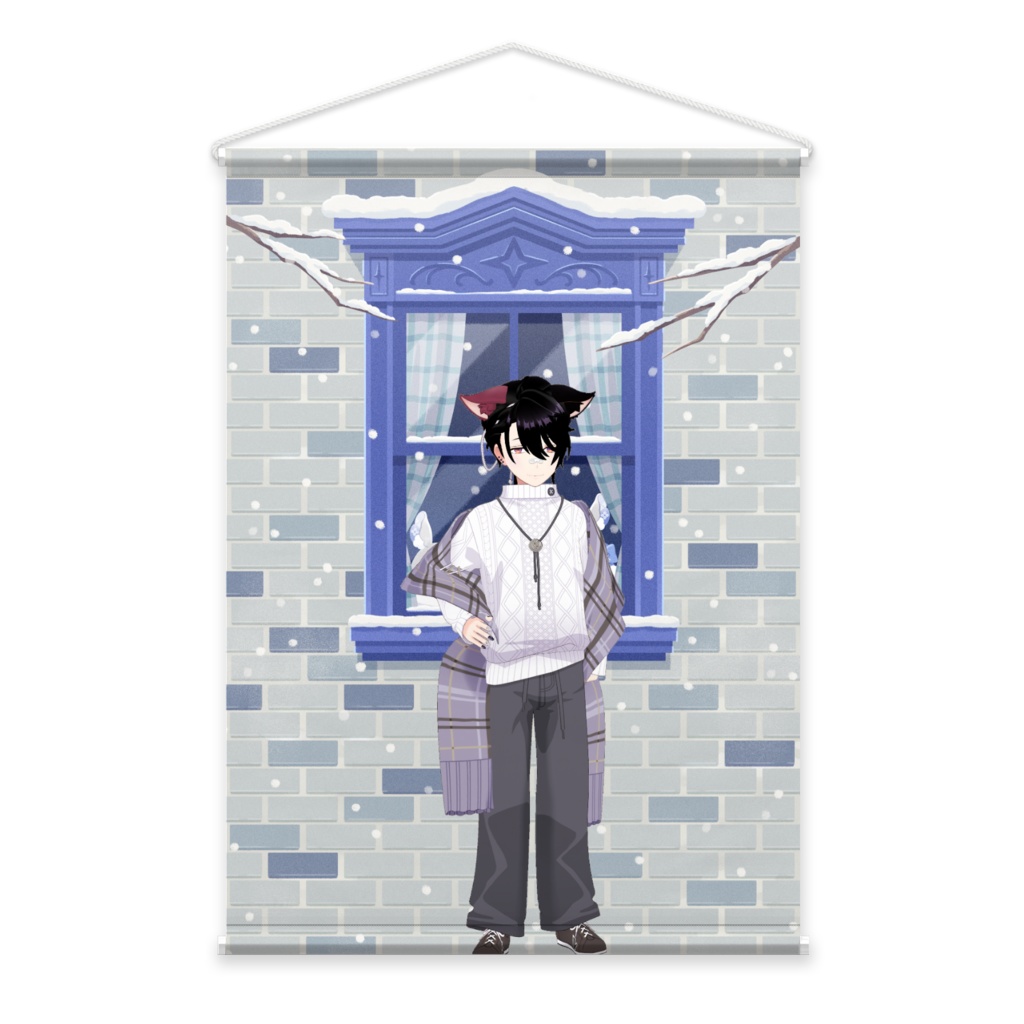 【夢虹】12月冬コーデ-タペストリー-G1018