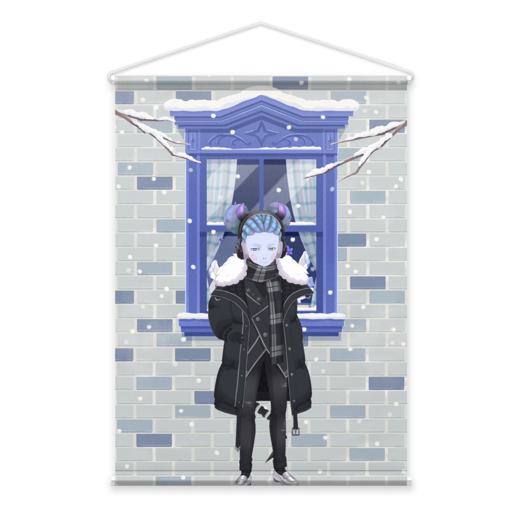 【夢見光(てる)】12月冬コーデ-タペストリー-G1016