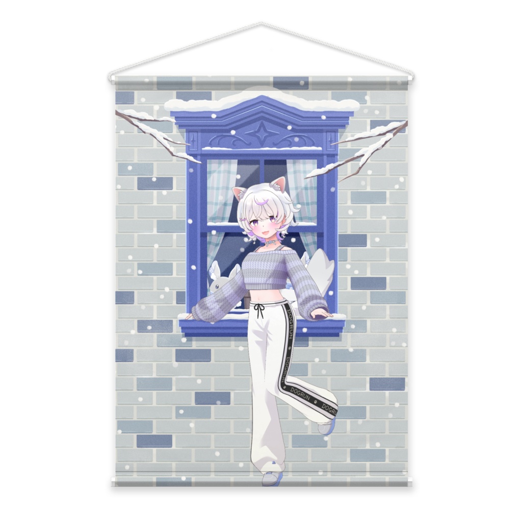 【天宮こま】12月冬コーデ-タペストリー-G0886