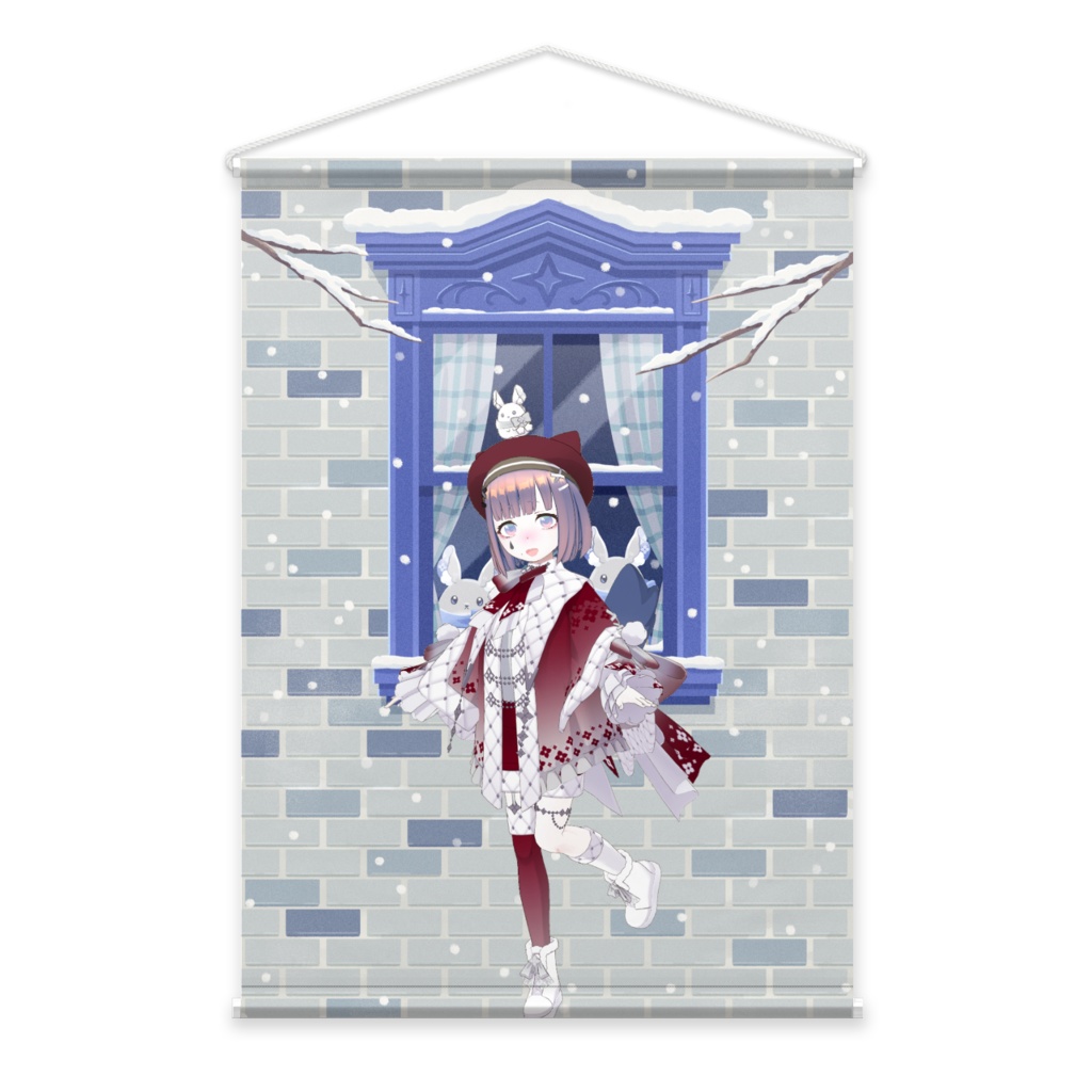 【天祈-noa-】12月冬コーデ-タペストリー-G0885