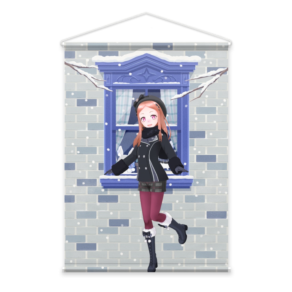 【天蓋花レヴィ】12月冬コーデ-タペストリー-G0884