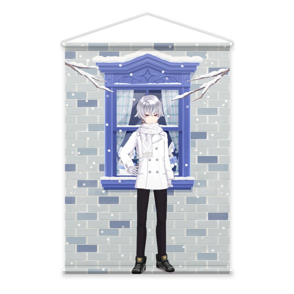 【如月愛唄(あゆたん)】12月冬コーデ-タペストリー-G0927