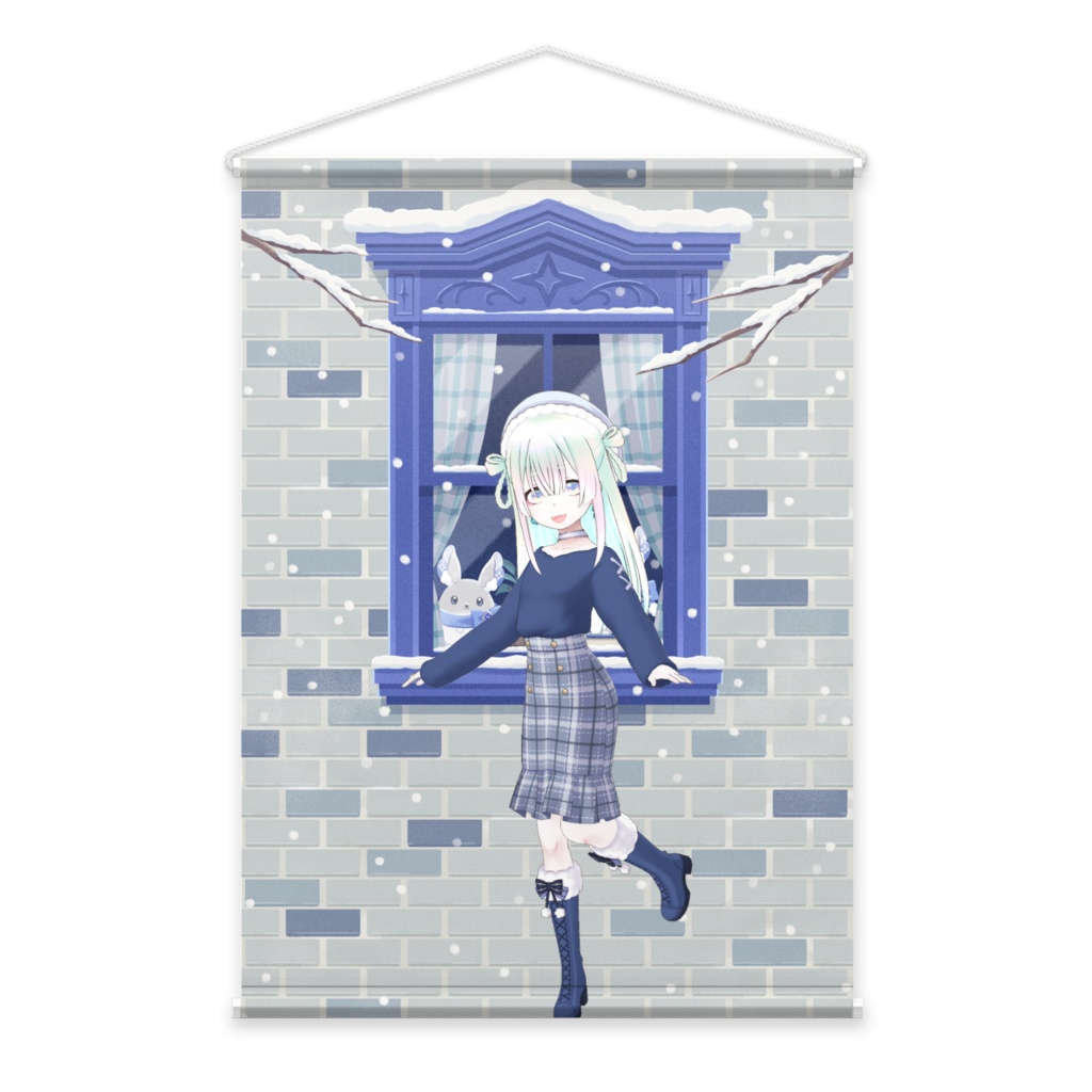 【如月 梨奈】12月冬コーデ-タペストリー-G0926