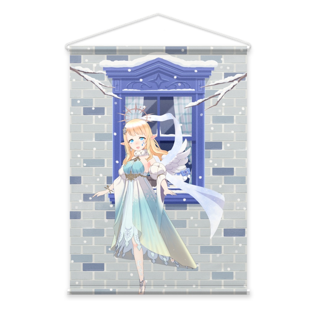 【姫星アリア】12月冬コーデ-タペストリー-G0974