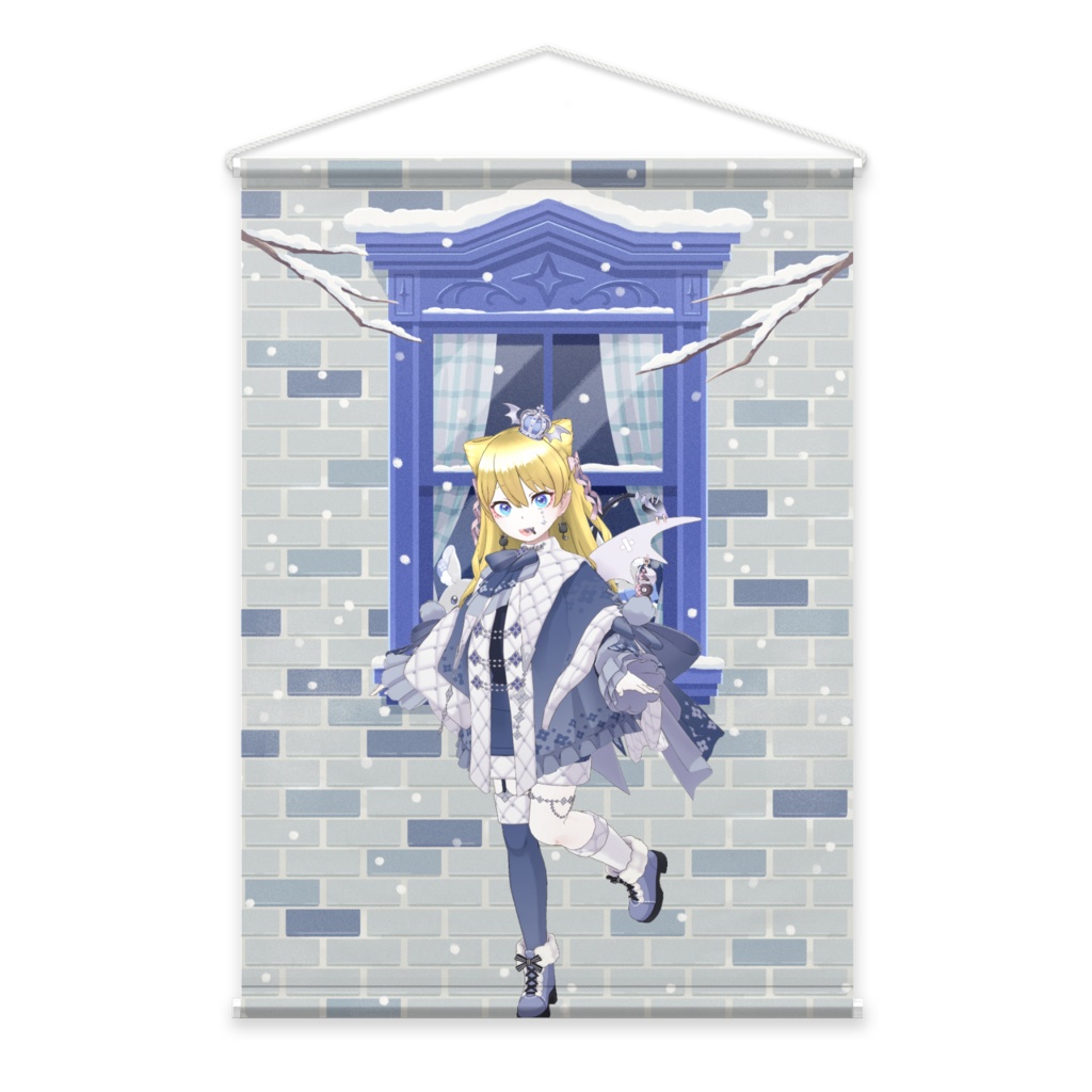 【小惡魔れいあ】12月冬コーデ-タペストリー-G0795