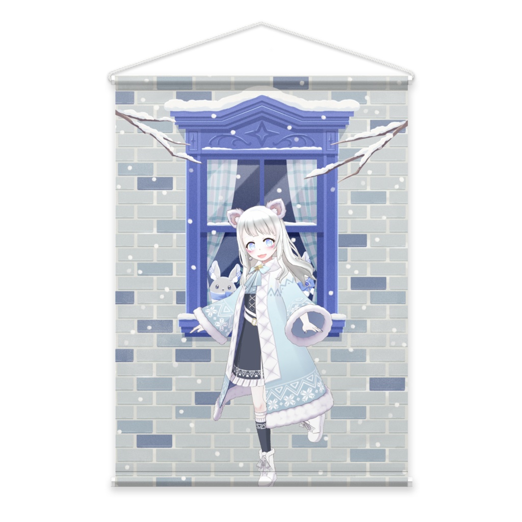 【平成まろんちやん】12月冬コーデ-タペストリー-G0991