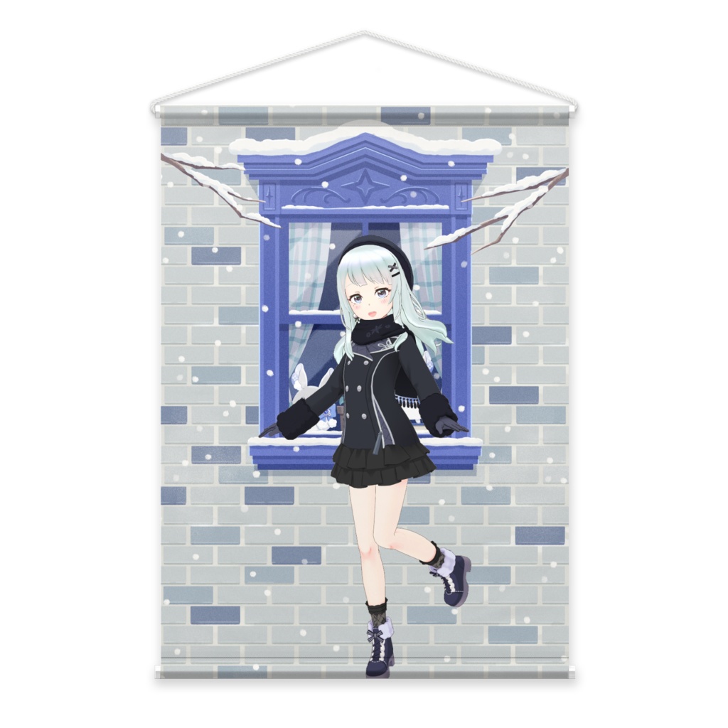 【幽花くぷら】12月冬コーデ-タペストリー-G1050