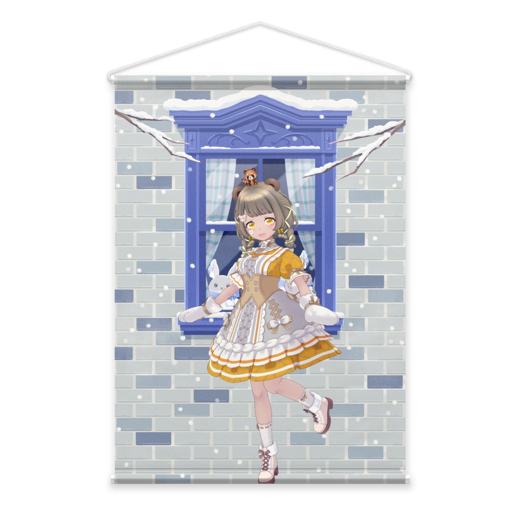 【恋狸。】12月冬コーデ-タペストリー-G1082