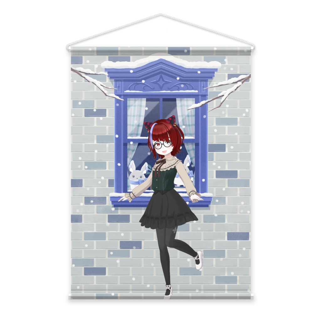 【悪魔天使】12月冬コーデ-タペストリー-G0571