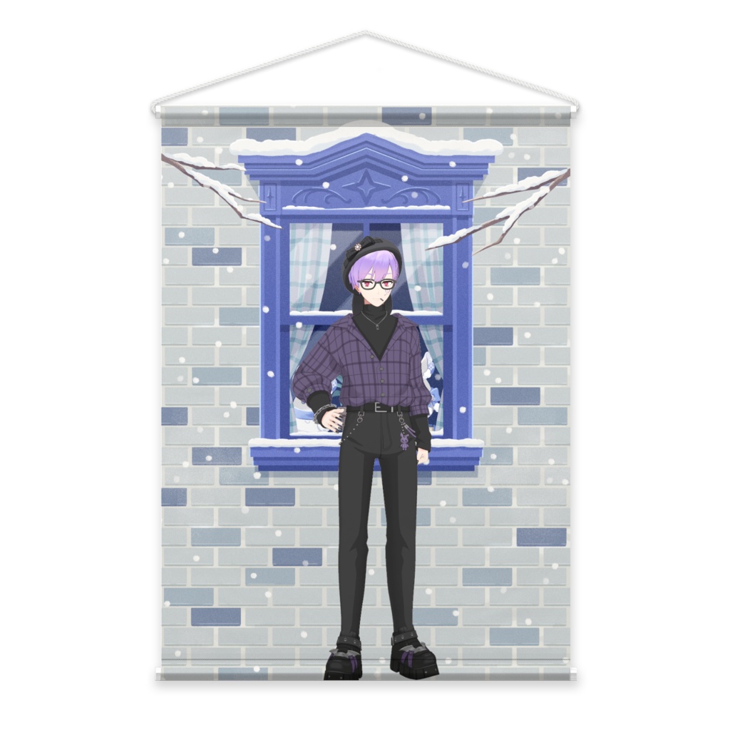 【拓】12月冬コーデ-タペストリー-G0870