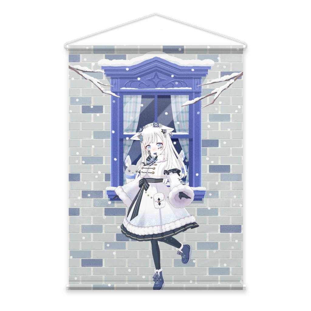 【星噛虹月】12月冬コーデ-タペストリー-G0828