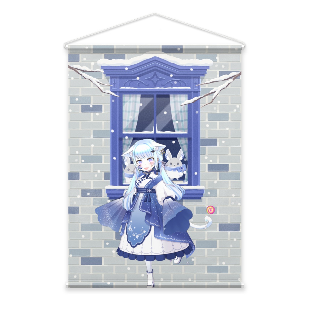 【星灯まな】12月冬コーデ-タペストリー-G0831