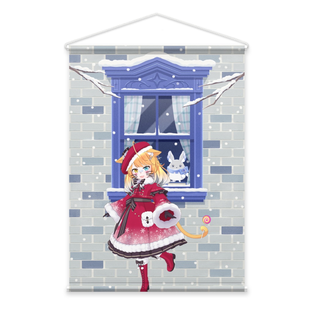 【時雨 那雲】12月冬コーデ-タペストリー-G0761