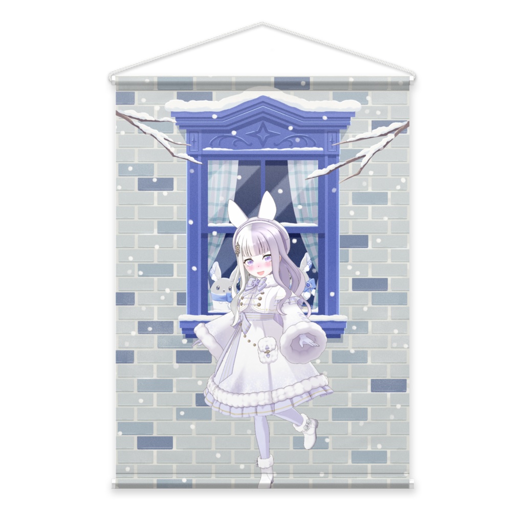 【月音珠歌】12月冬コーデ-タペストリー-G0679