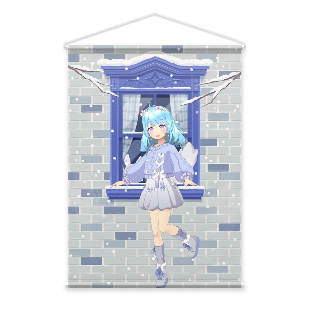 【朝陽奈くれな】12月冬コーデ-タペストリー-G0878