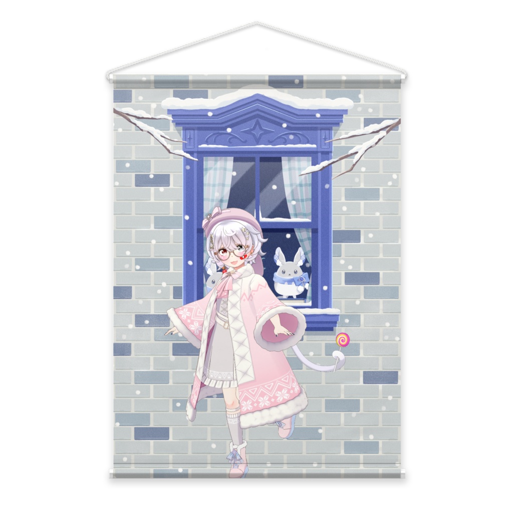 【未沫黔夜】12月冬コーデ-タペストリー-G1011