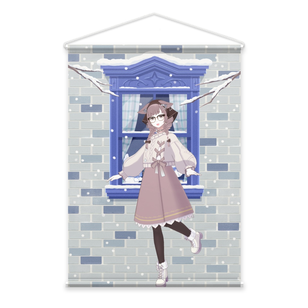 【杏仁】12月冬コーデ-タペストリー-G0576