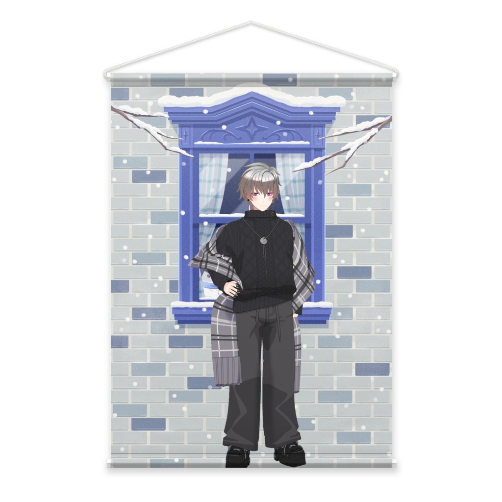 【杠葉みん】12月冬コーデ-タペストリー-G1099