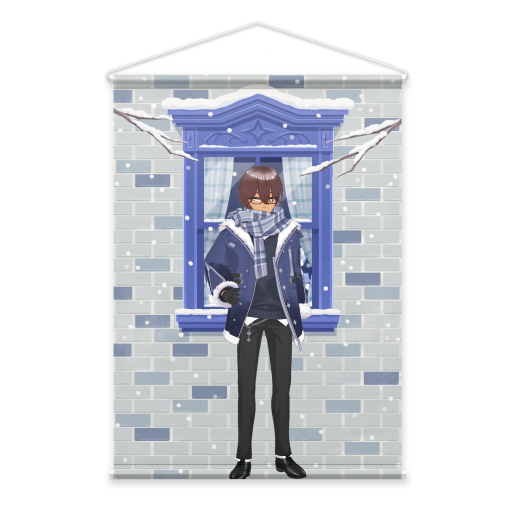 【松浦陽春】12月冬コーデ-タペストリー-G0796