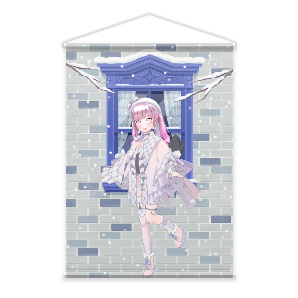 【桃井】12月冬コーデ-タペストリー-G0909