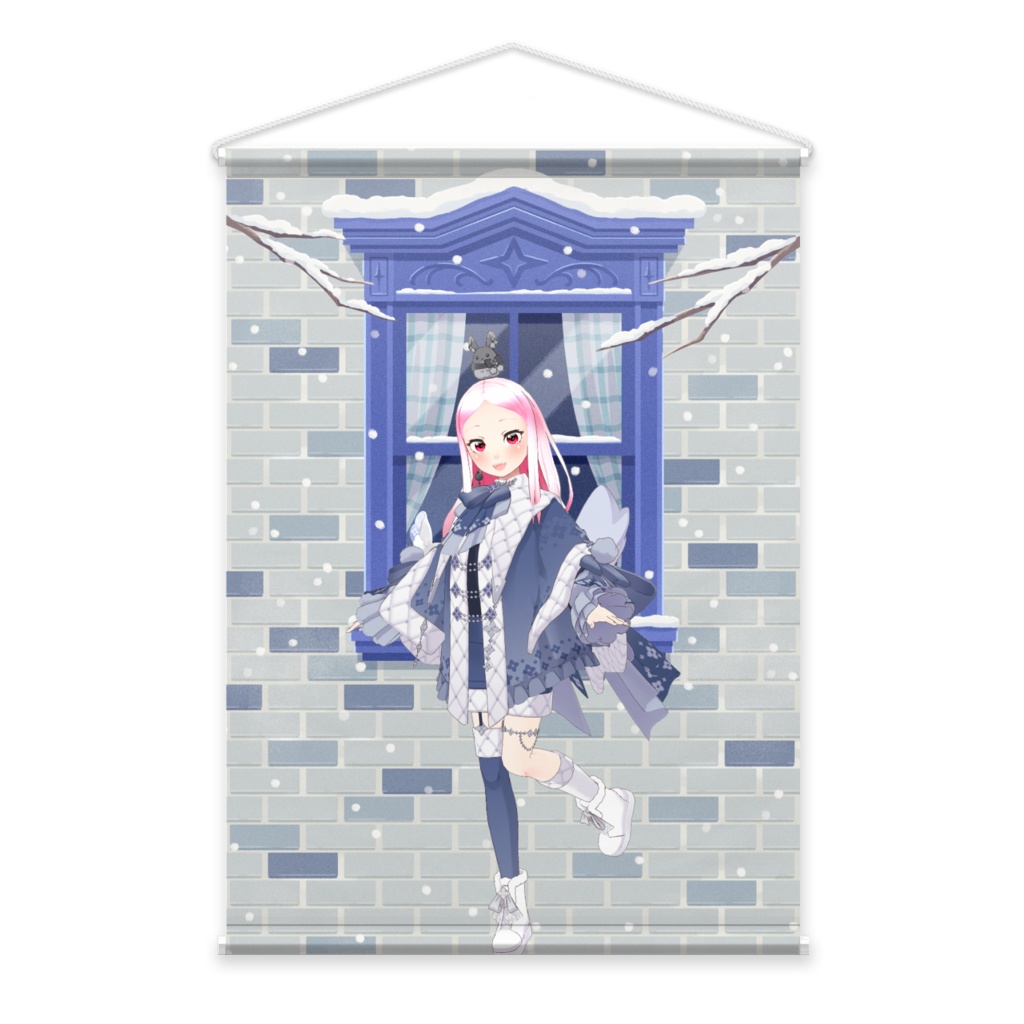 【桃彩北斗】12月冬コーデ-タペストリー-G0911