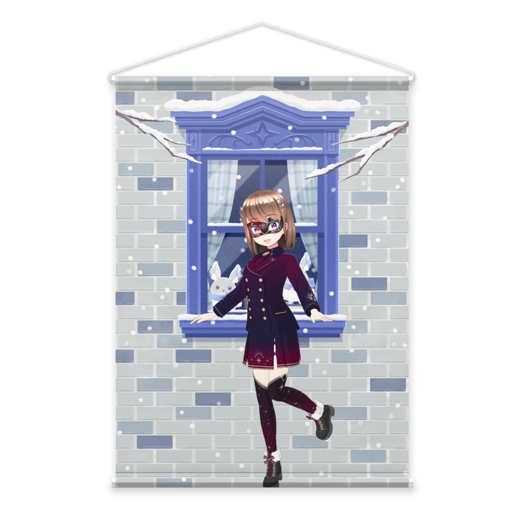 【桜乃蝶々】12月冬コーデ-タペストリー-G0738