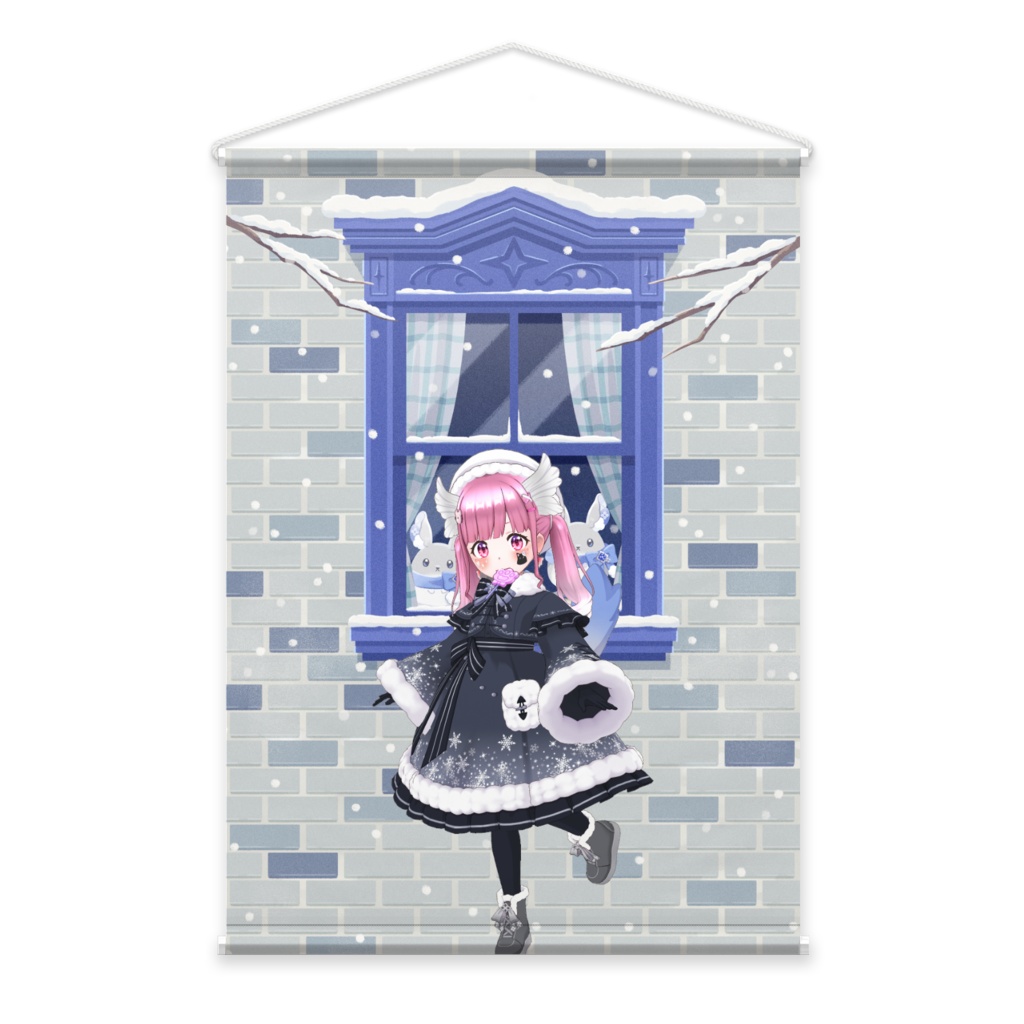 【桜音楓花】12月冬コーデ-タペストリー-G0731