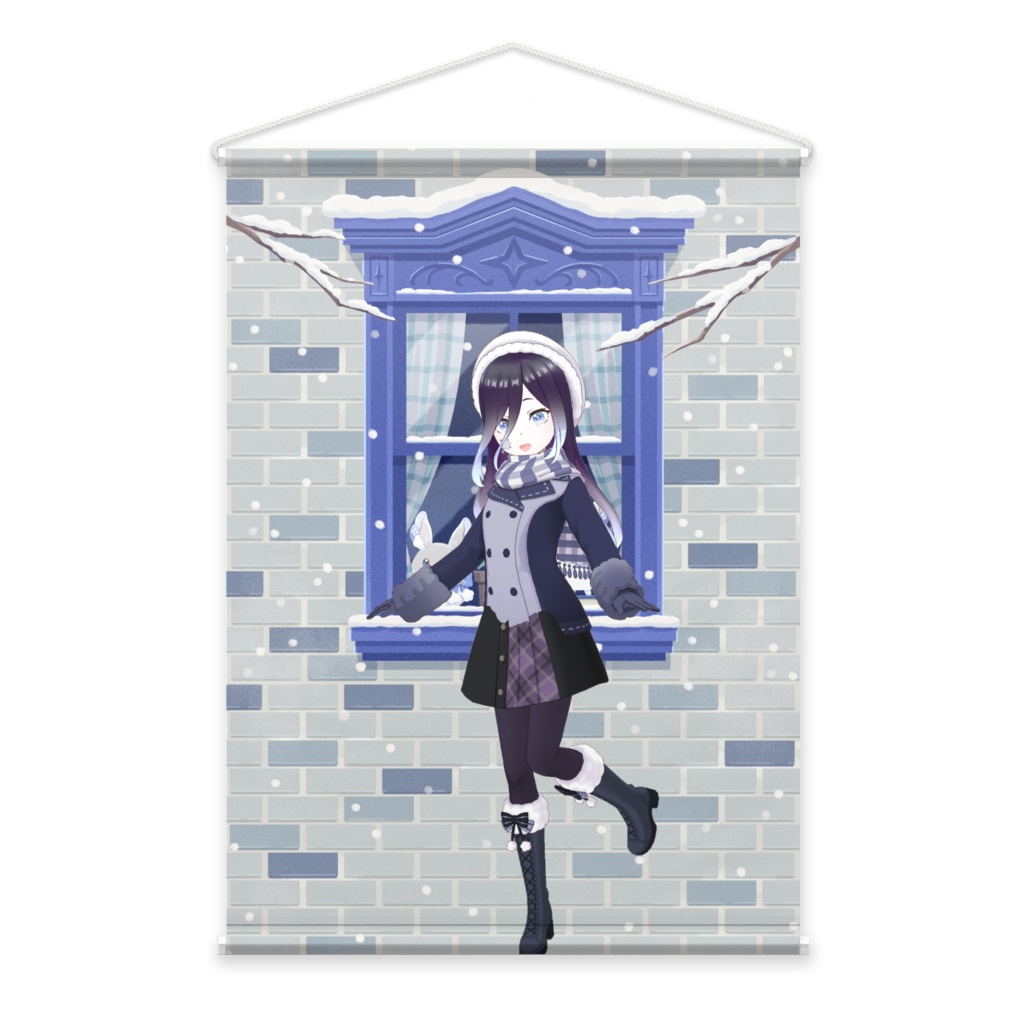 【梵菊】12月冬コーデ-タペストリー-G1100