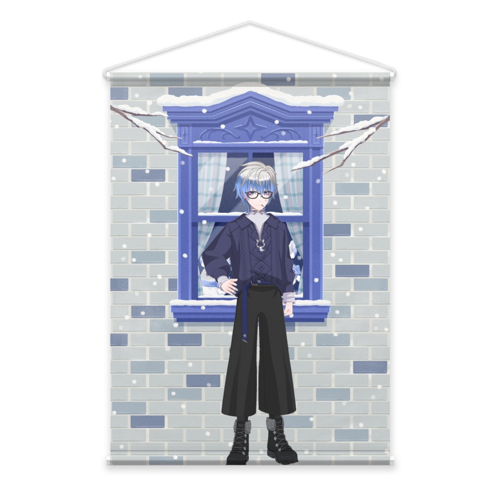 【橘】12月冬コーデ-タペストリー-G0641