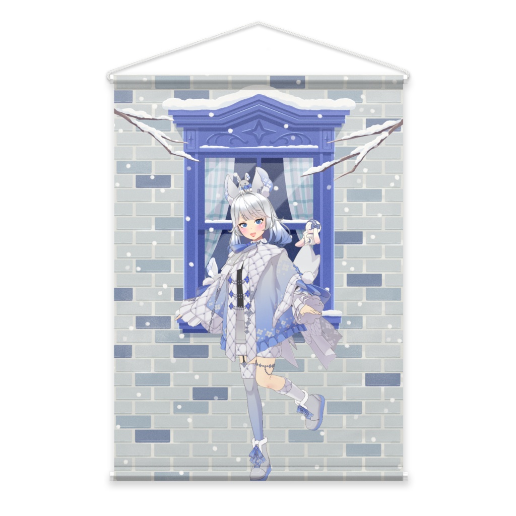 【橘花琉耶】12月冬コーデ-タペストリー-G0640