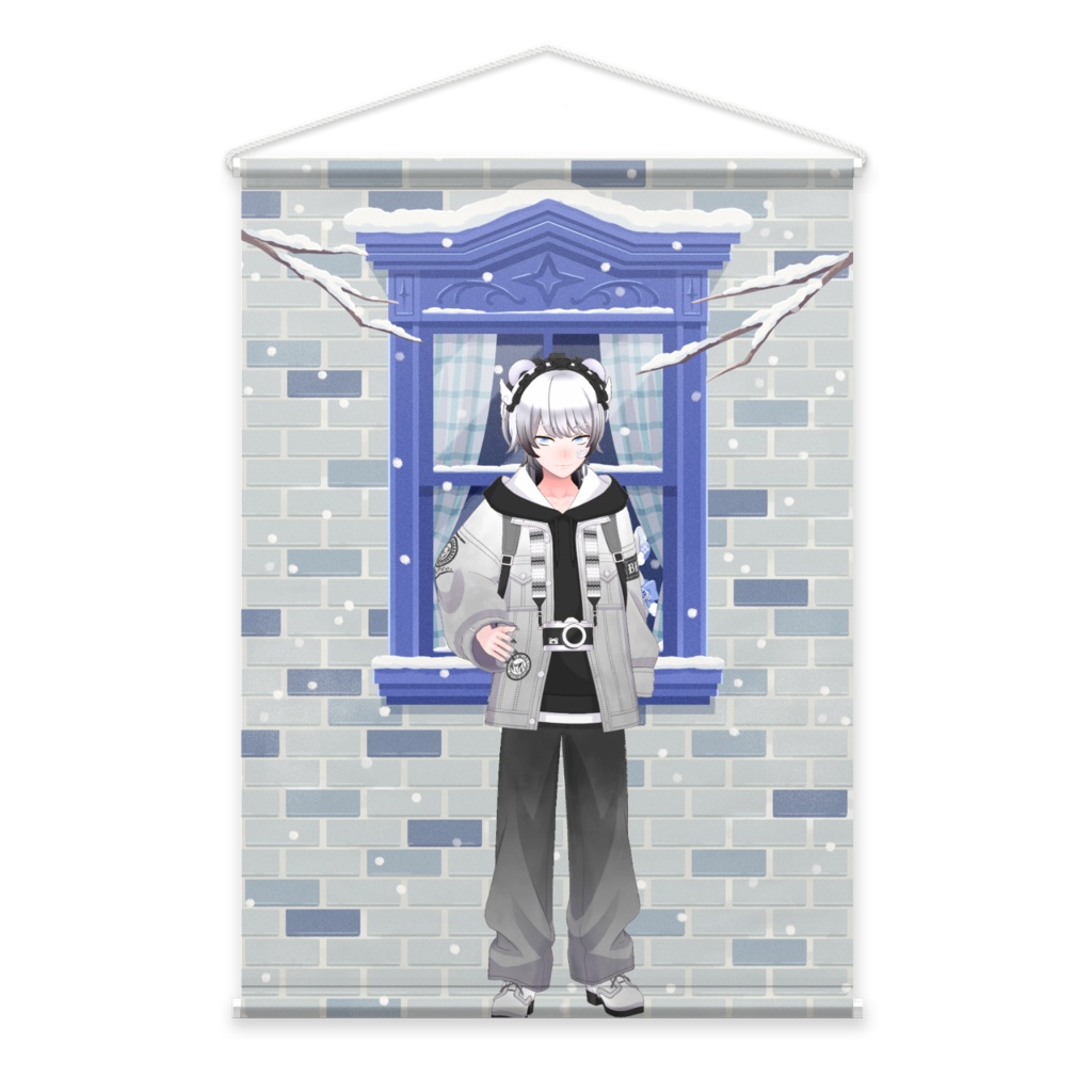 【氷山アイス】12月冬コーデ-タペストリー-G0978