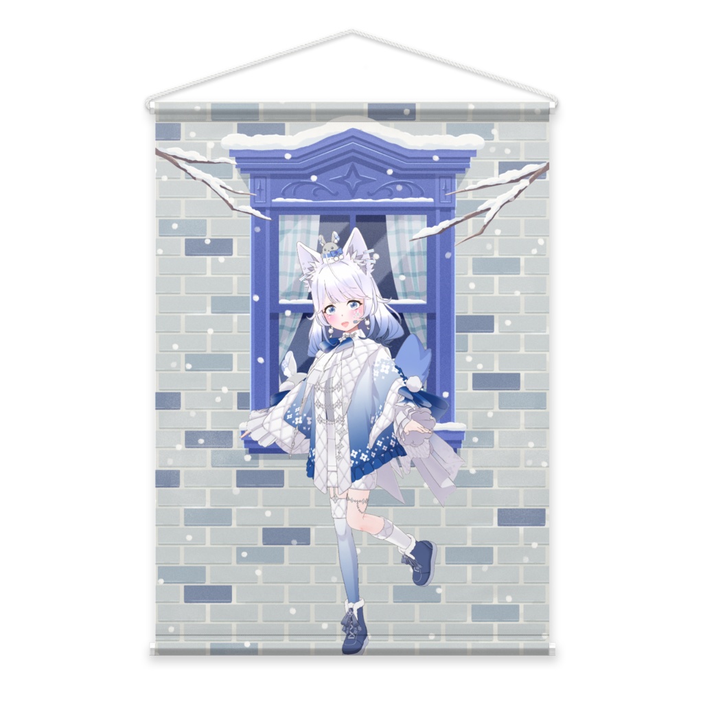 【永久不滅女帝頭領】12月冬コーデ-タペストリー-G0586