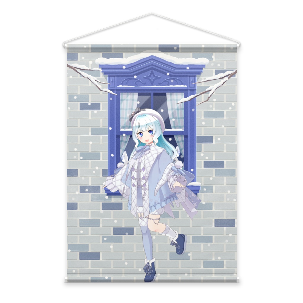 【浮羽ふわり】12月冬コーデ-タペストリー-G0984