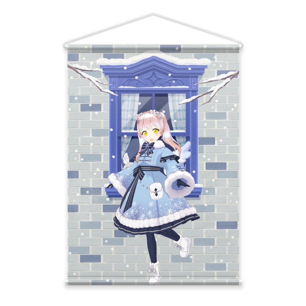 【流冬 りふゆ】12月冬コーデ-タペストリー-G1071