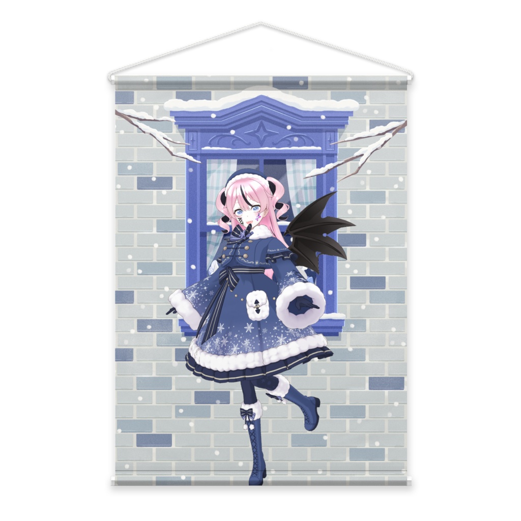 【涼海なも】12月冬コーデ-タペストリー-G1074