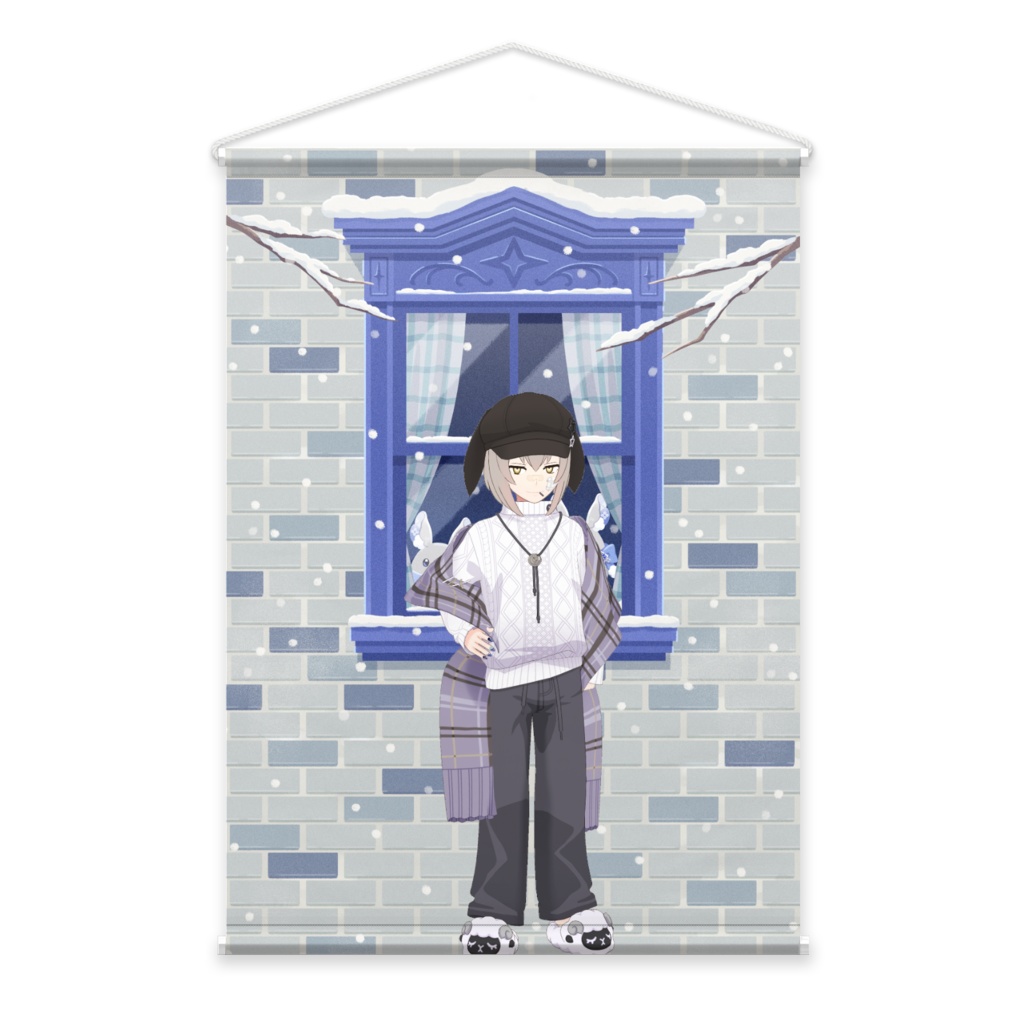 【瀬戸なとせ】12月冬コーデ-タペストリー-G0824