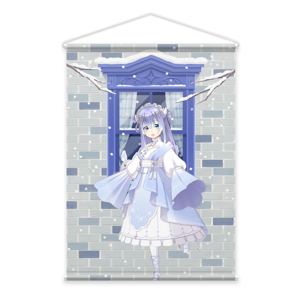 【熊乃 茉莉】12月冬コーデ-タペストリー-G0664