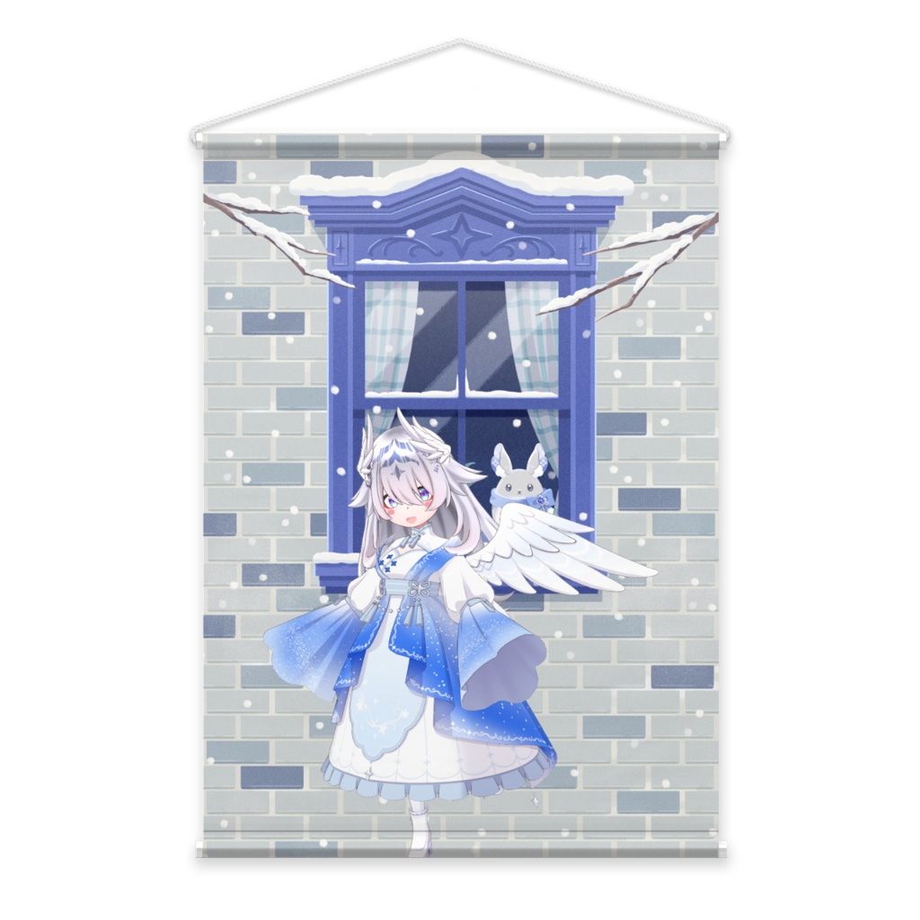 【珠狐】12月冬コーデ-タペストリー-G0774