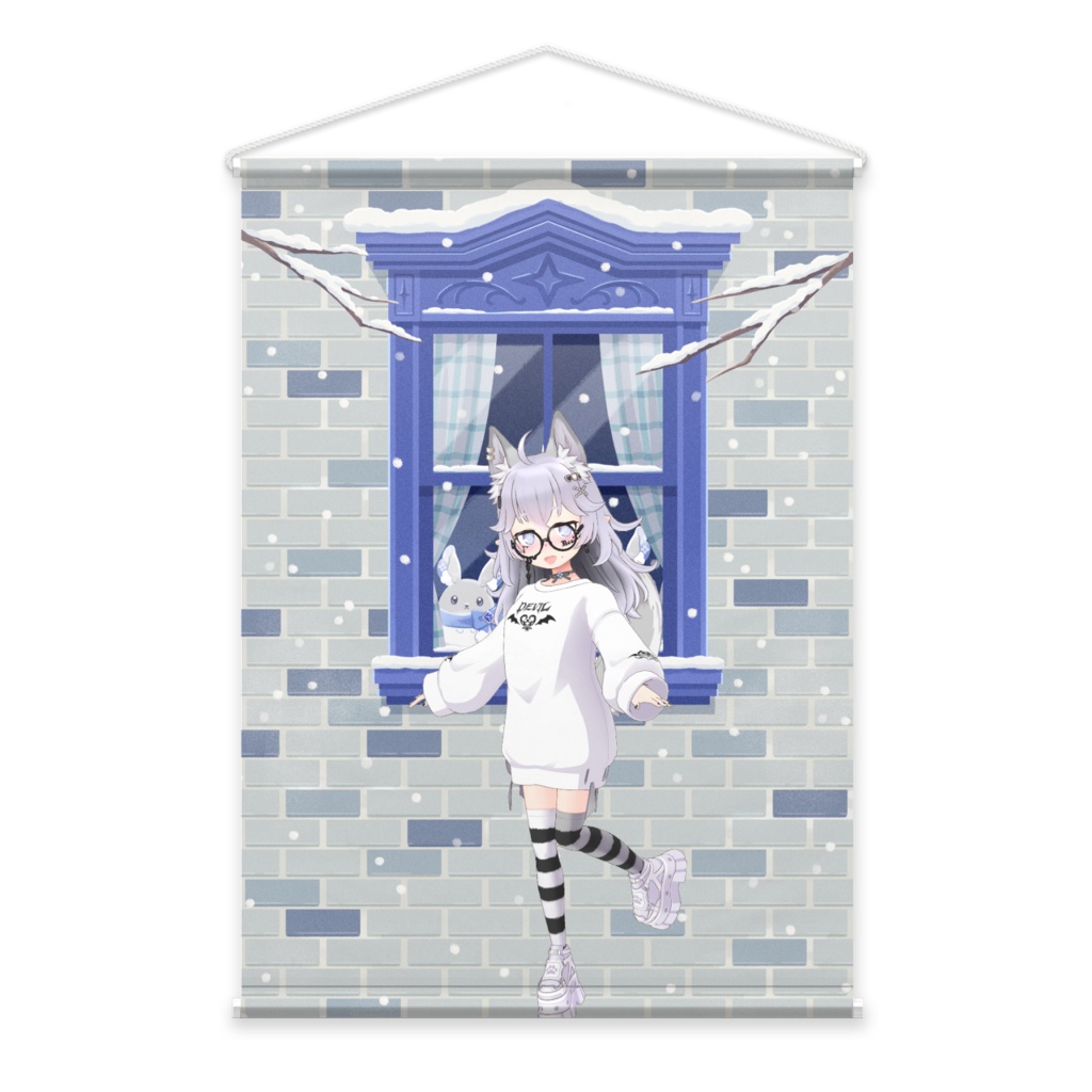 【白井 雪】12月冬コーデ-タペストリー-G0941