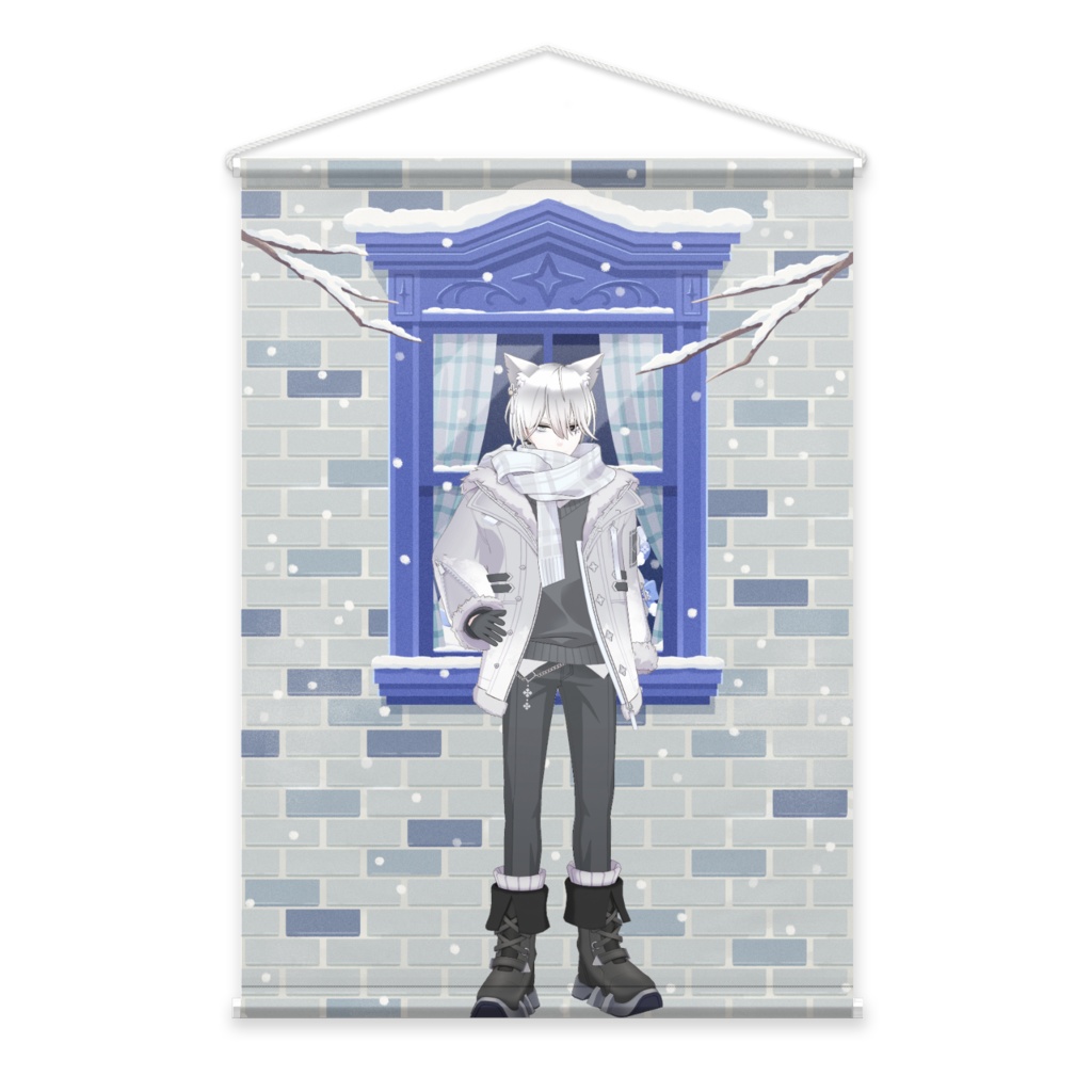 【白夜 透】12月冬コーデ-タペストリー-G0955